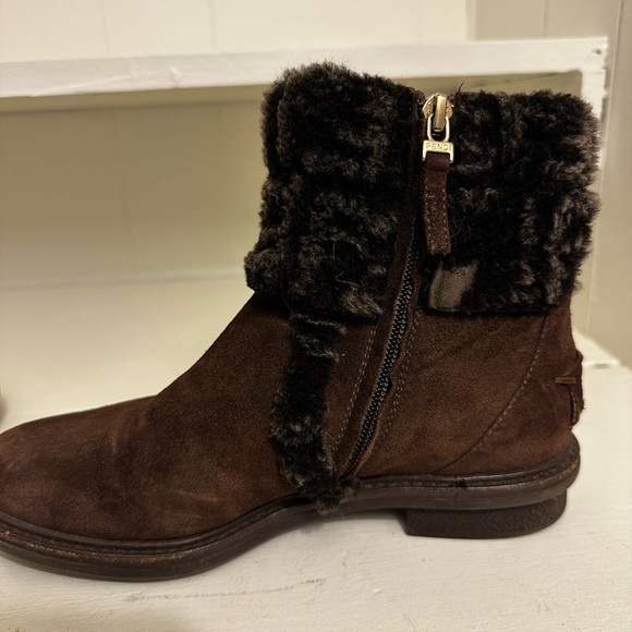 Fendi Zucca FF Logo Suede Combat Boots Size 5.5 (Euro 36.5) - Picture 11 of 12